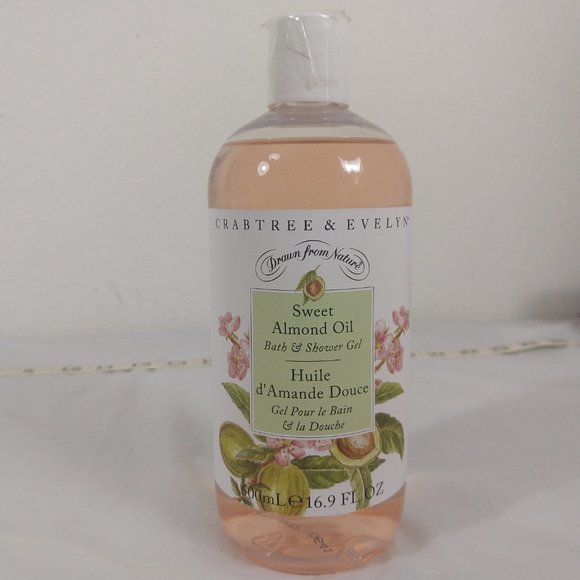 CRABTREE & EVELYN Discontinued SWEET ALMOND OIL BATH& SHOWER GEL 16.9FLOZ - Picture 2 of 5